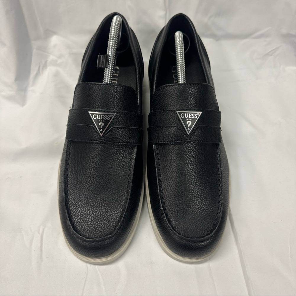 Guess Black Leather Loafers for Men - Picture 2 of 5
